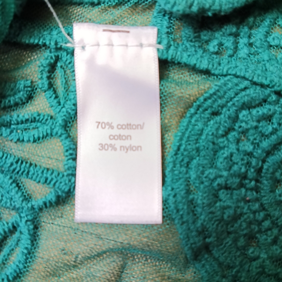 Maurices Teal Lace Long Sleeve Top Size XL - Picture 5 of 5